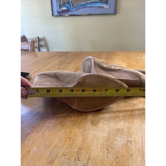 Nine West Retrolook Wedge Suede Tassel Booties 7-7.5 - Picture 12 of 13